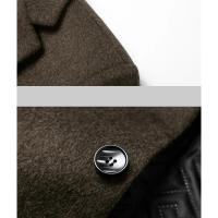 GASL-Gabardina lana larga hombre, abrigo informal negocios, otoño-invierno, sólido, novedad. - details 15