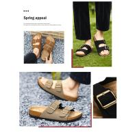 Zapatos De Hombre Cómodos De Cuero Para Playa Sandalias De Verano Moda 2024 Zapatos De Moda Para Hombres Sandalias De Madera Antideslizantes Tallas Reales - details 2