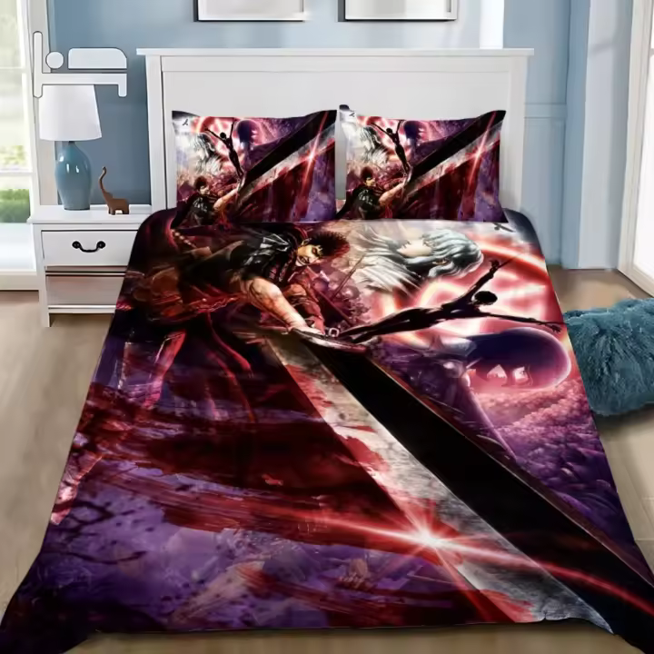 Juego de Ropa de Cama Berserk Funda de Edredón de Poliéster para Adultos - 1