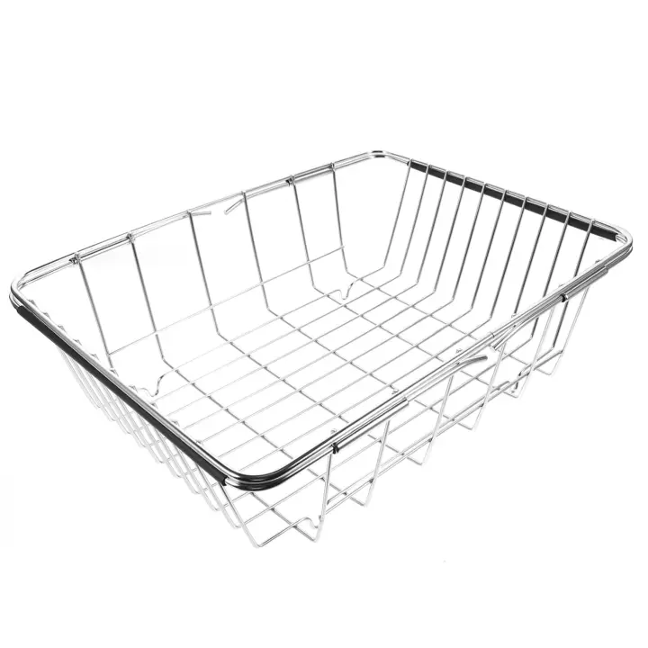 Escalera de Secado de Platos Telescópica de Acero Inoxidable Cesta de Drenaje para Frutas y Verduras para Fácil Drenaje en la Cocina - 1