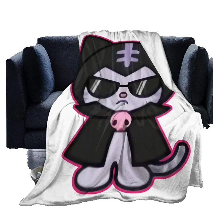 My Melody and Kuromi-Manta de microforro polar para el hogar, suave y cálida, ligera, para cama y Sofa-X56 - 1