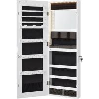 Organizador de Luces LED Armario de Almacenamiento con Espejo sin Marco y Integrado en el Maquillaje 2 Cajones, Bloqueable, Blanco JJC013W01 - details 0