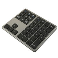 Teclado numérico inalámbrico ultradelgado con Bluetooth 2,4G, teclado numérico recargable por USB para IOS y Android, teclado Digital para ventana - details 12