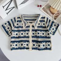 Chaleco de Crochet Floral Cuello Cepillado, Manga Corta Abierta, Cardigan Chic de Verano para Mujeres - details 4