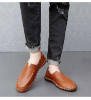 Zapatos grandes para adultos, transpirables y suaves, para conducir al aire libre, para hombres, zapatos casuales de cuero de moda - details 10