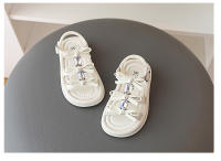 Las niñas sandalias de los niños arco hueco princesa zapatos verano 2025 nuevo versátil medio y grande de los niños ligero playa. - details 12
