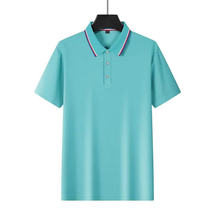 Polo clásico de hombre, informal, de negocios, talla grande, polo de verano, camisetas de manga corta. - 1
