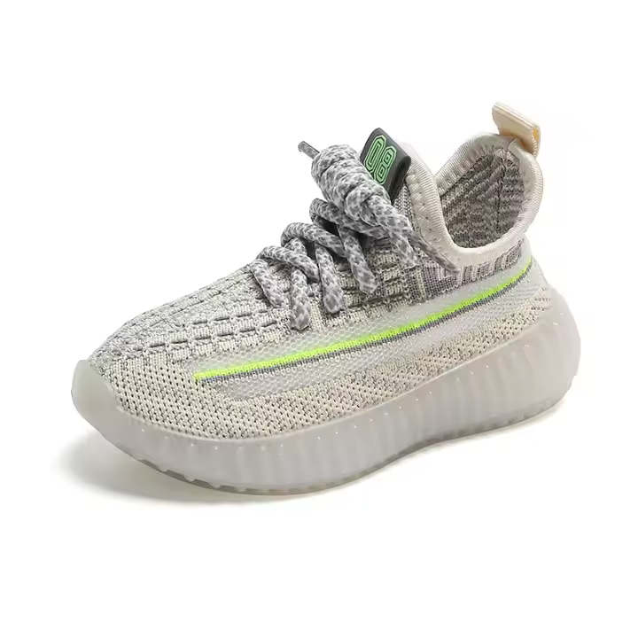 Zapatos de coco para niños 2025 primavera y otoño nuevos zapatos deportivos para niños volando zapatos de tejido de malla para niñas lista de zapatos de bebé de suela suave - 1
