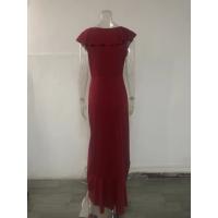 Flamin A Vestido de noche irregular y elegante con volantes y cuello en V - details 9