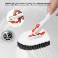 Cepillo de Limpieza 3-en-1 Cepillo de Piso Ajustable de 52 Pulgadas con Mango de Aluminio - details 5