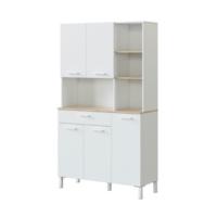 Auxiliar Cocina, Armario Cocina, Alacena Cocina Buffet 6 Puertas Blanco y Roble Acacia 101x185 cm. - details 7