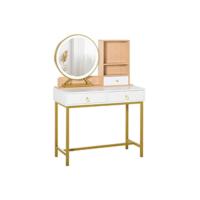 Mesa de Maquillaje con Espejo Abatible y Cajas de Almacenamiento Tocador Blanco de Alta Calidad - details 10