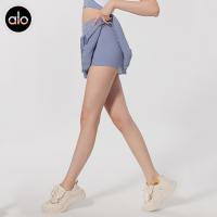 Alo yoga vestido corto verano plisado vestido de yoga cintura alta adelgazamiento tenis golf correr vestido corto deportivo - details 0