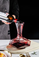 Botella irregular, dispensador de botella de 1450 ml, aireador de vino de vidrio, tarro de espejo, decoración de bar, cristalería artística, regalos - details 1