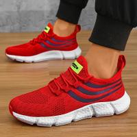 Zapatos de hombre, zapatillas clásicas transpirables para correr para hombre, zapatos de malla cómodos y ligeros para exteriores, zapatos para caminar sin cordones, Tenis Masculino - details 12