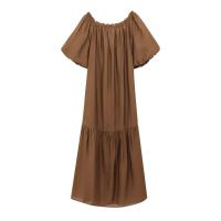 Vestido largo con cuello de manga corta para mujer, camisa holgada con diseño de cordón, primavera/verano, nueva moda - details 2