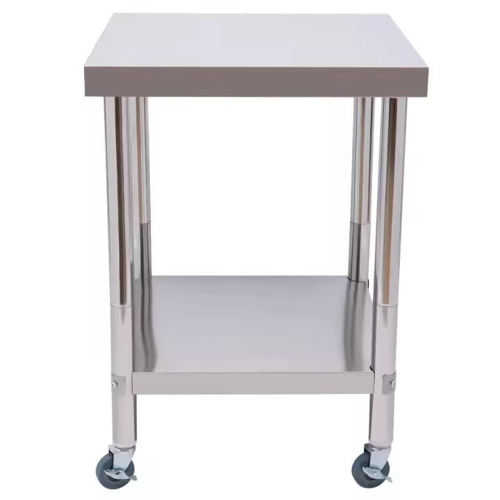 Mesa de Acero Inoxidable Para Preparación y Trabajo de Alimentos Taburete de Almacenamiento de Estrada para Restaurante, Hogar y Hotel - 1