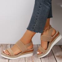 Sandalias elegantes con tacón de cuña para mujer. - details 4