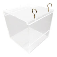 Bañera transparente de acrílico para pájaros enjaulados, baño de cacatúa para mascotas, transparente, para mascotas - details 0