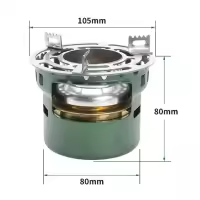 Accesorios para equipos de acampada, estufa, quemador de metal compacto, ultraligero y estable, estufa de alcohol portátil - details 5