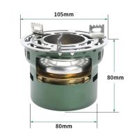 Accesorios para equipos de acampada, estufa, quemador de metal compacto, ultraligero y estable, estufa de alcohol portátil - details 5