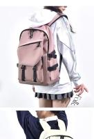 Mochila impermeable de poliéster para hombre, morral sencillo de 15 pulgadas, de Color sólido, a la moda, para ordenador de estudiante y pareja - details 10