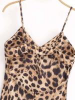 Vestido Midi de Moda Verano 2024 Estilo Interior con Estampado de Leopardo - details 5