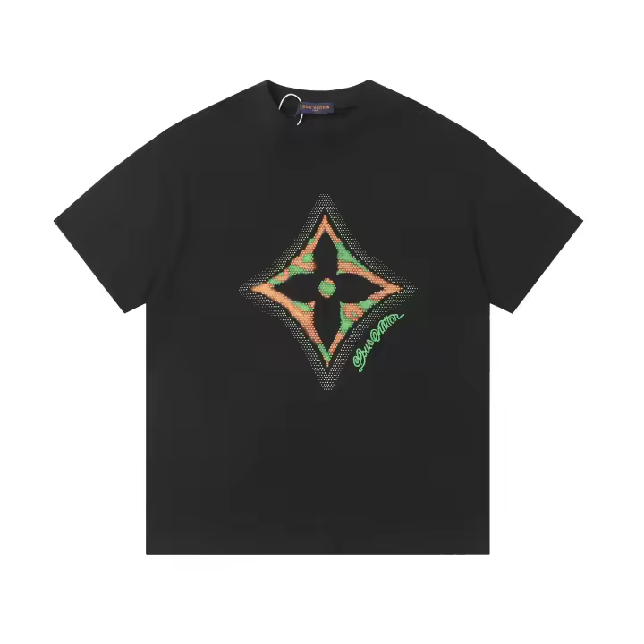 Camiseta de Verano de Algodón Puro para Hombres Cuello Redondo, Manga Corta, Moda Desgastada, Estilo Casual para Parejas - 1