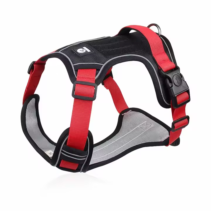 Traje de arnés de nylon para perros grandes Reflejante de luz, ajustable, seguro para paseos al aire libre - 1