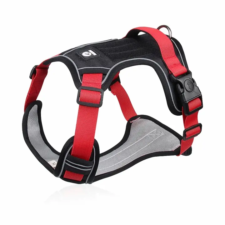 Traje de arnés de nylon para perros grandes Reflejante de luz, ajustable, seguro para paseos al aire libre - 1