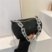 Bolso de Mano con Diamantes y Resplandor para Mujeres Bolso de Hombro Bolso de Señora Bolso Cruzado con Cadena de Cristal - details 12