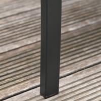 Conjunto Exterior de Muebles de Jardín 4 Piezas Sofá de 2 Plazas Taburete de Vidrio Templado Negro - details 3