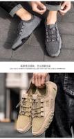 Sandalias planas huecas de malla de moda para exteriores, zapatos deportivos informales de cuero para hombre - details 13