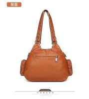 Nuevos bolsos de mujer retro europeos y americanos bolso de moda de un solo hombro oblicuo span bolso de cuero suave lavado - details 24