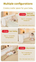 PANGDUBE Barrera de seguridad para cama de bebé, cama multifuncional para bebé en la cama con bolsa de almacenamiento y cuerda de fijación, barandilla para cama de niño - details 1