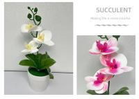 Nueva orquídea mariposa simulada de 26cm, regalos DIY, bonsái de orquídea Artificial, bonsái de flores artificiales para oficina interior y exterior - details 3