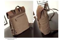 Mochila de Lona de Cuero de Moda Bolsa Escolar Unisex Mochila de Senderismo para Adolescentes - details 3