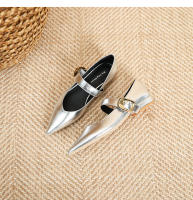 Nuevo Xiaoxiangfeng, hebilla de una palabra, tacón único puntiagudo, zapatos individuales, zapatos Lizhen - details 31