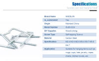 Ganchos de Tornillo en Forma de L NINDEJIN Acero Plateado Autoperforante Ideal para Colgar Ropa - details 2