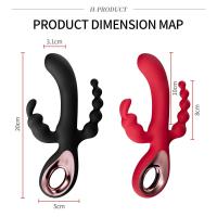 Consolador 3 en 1, vibrador de conejo para mujer, masturbador para orgasmo con punto G, tapón Anal, estimulador de clítoris, masturbación femenina, Juguetes sexuales 18 - details 6