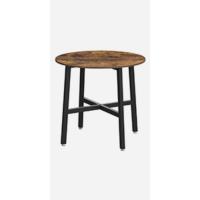 Mesa de Comedor de Estilo Rústico Marrón-Negro 70 x 110 x 77 cm Ideal para 4 Personas - details 6