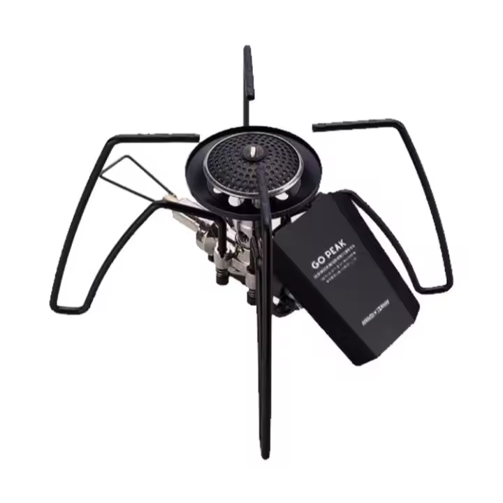 Estufa de araña, estufa de tarjeta plegable de araña negra, vajilla de Camping, utensilios de cocina para acampar, estufa de barbacoa, estufa de Gas - 1