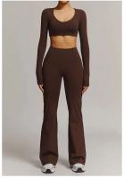 Conjunto de Gimnasio Yoga UDS para Mujeres Ropa de Entrenamiento de Manga Corta, Camisón Largo, Monos de Camping PIESS, Shorts de Correr - details 42