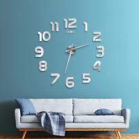 Reloj de pared con espejo acrílico de Número Romano grande 2D/3D, pegatina de moda DIY, relojes de cuarzo, decoración del hogar, pegatinas para el salón - details 13
