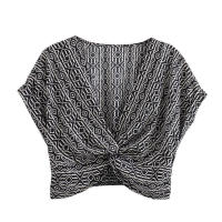 - Nueva ropa de mujer, conjunto de pantalones anchos estampados, moderno y versátil con cordones - details 1