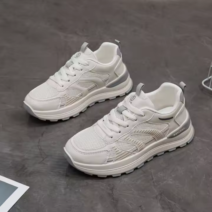 Zapatillas de Papá Encajadas para Niñas Primavera 2025 Zapatillas Deportivas Transpirables para Estudiantes Zapatillas Casuales para Chicas - 1
