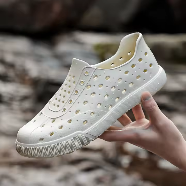Al aire libre pareja agujero zapatos vadear tendencia de ocio sandalias de playa de los hombres y las mujeres transpirable suela suave hueco zapatos de lluvia - 1