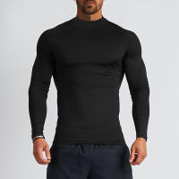 Camiseta de Fitness de Compresión para Hombres con Cuello de Tortuga Gimnasio de Otoño Ropa de Entrenamiento de Manga Larga de Secado Rápido Ideal para Culturismo Material de Poliéster - details 2