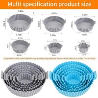 Molde para freidora de aire de 6 piezas, plato para Pizza, bandeja para parrilla, cesta para hornear, accesorios, herramienta de cocina, Gel de sílice - details 4
