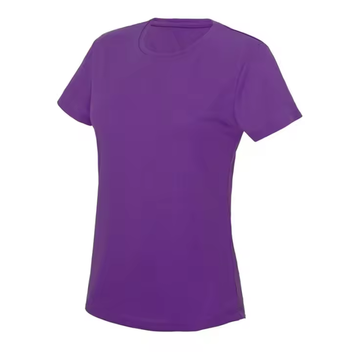 Camiseta 100% de poliéster para mujer, ropa de secado rápido - 1